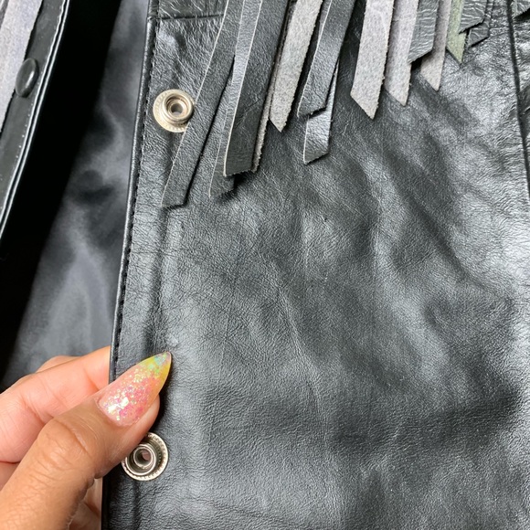VTG Leather Fringe Valero Jacket Small EUC - Picture 5 of 7